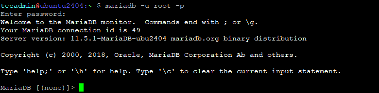 MariaDB Prompt