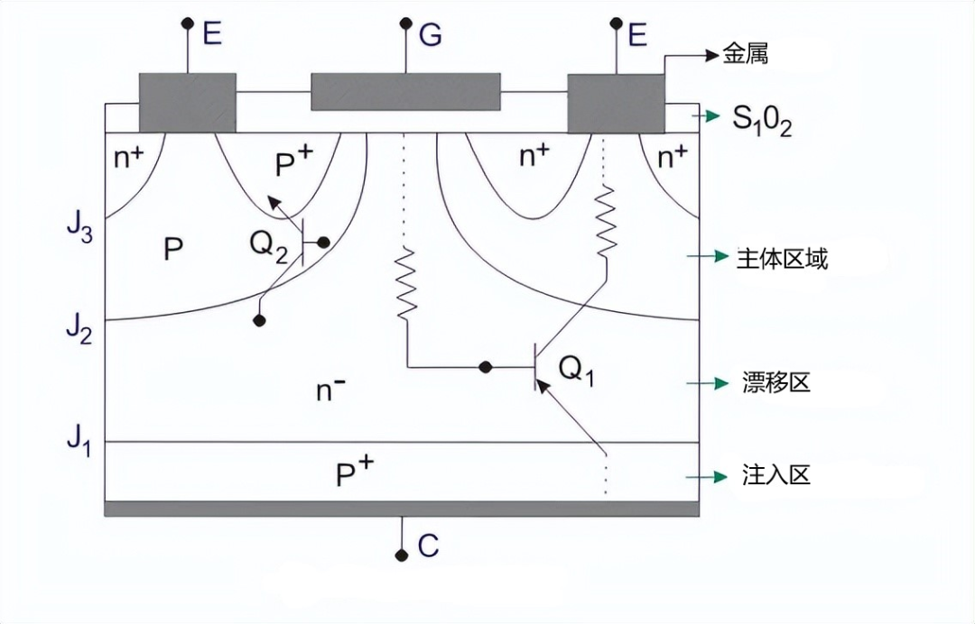 IGBT的内部结构图