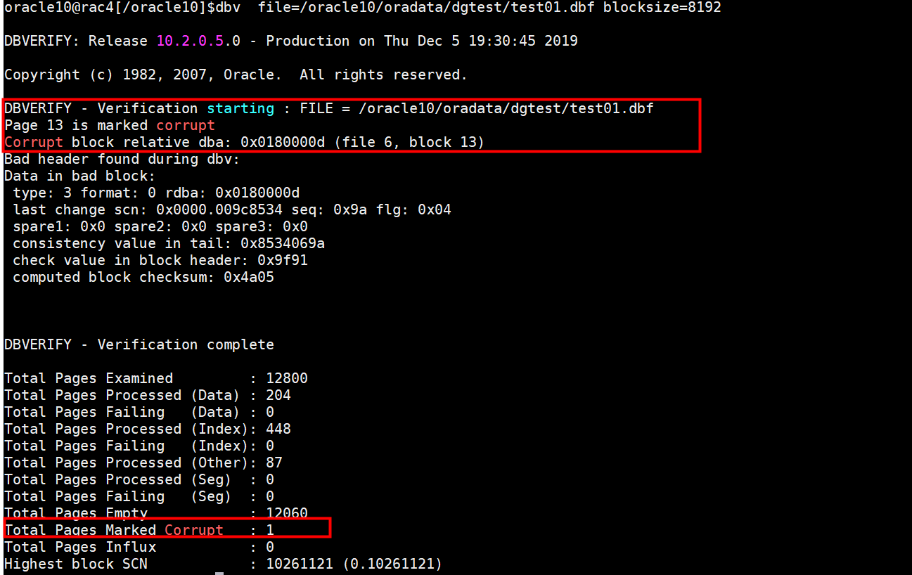 oracle坏块处理CSDN博客