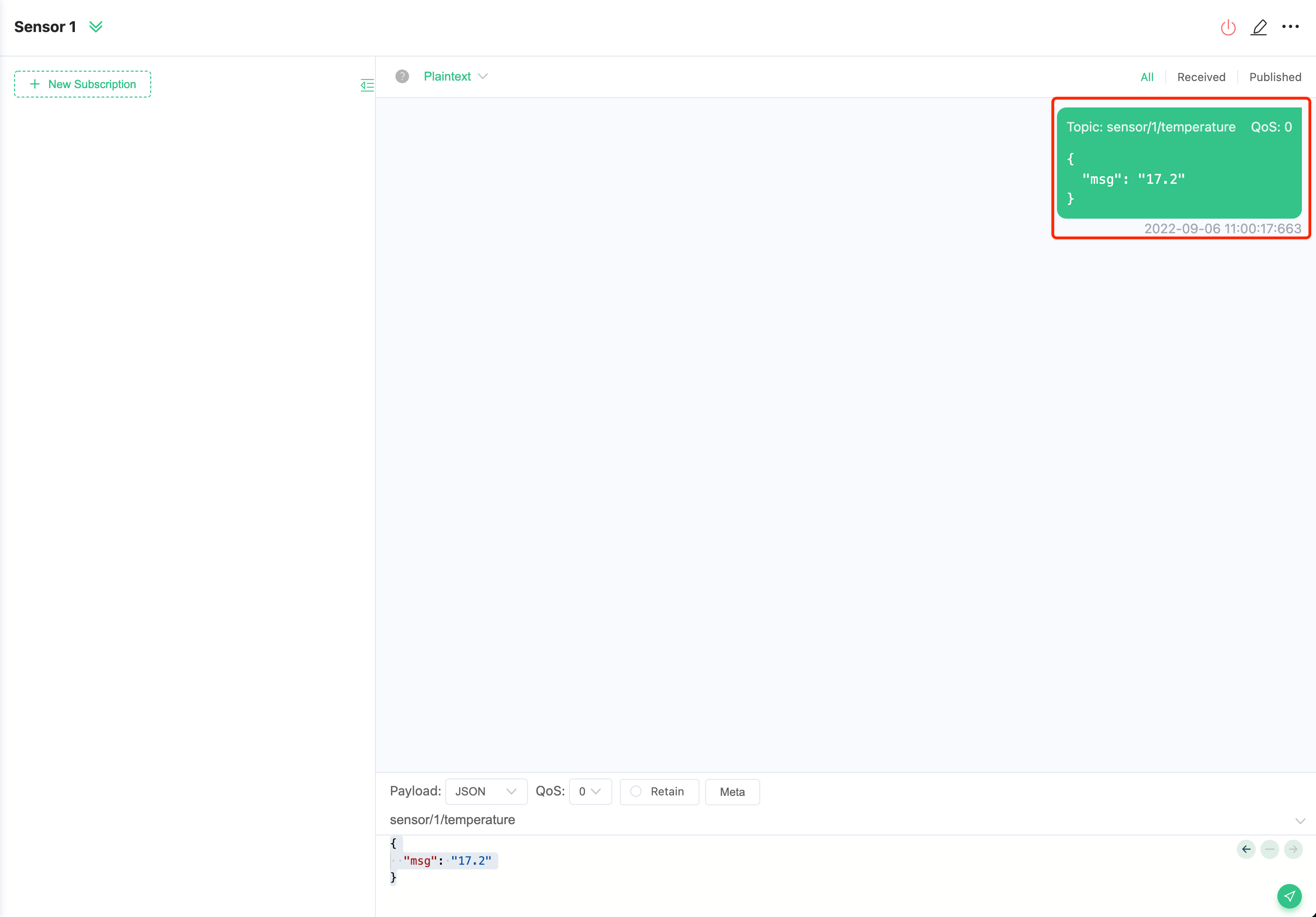 MQTT 消息发布成功