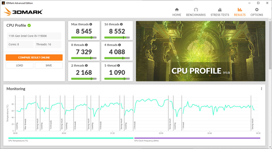 测试cpu单核性能软件,3DMark的CPU专用测试工具CPU Profile体验（含14款处理器跑分对比）...