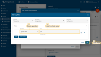 选择一个操作，输入阈值，点击右下角的“添加”按钮；