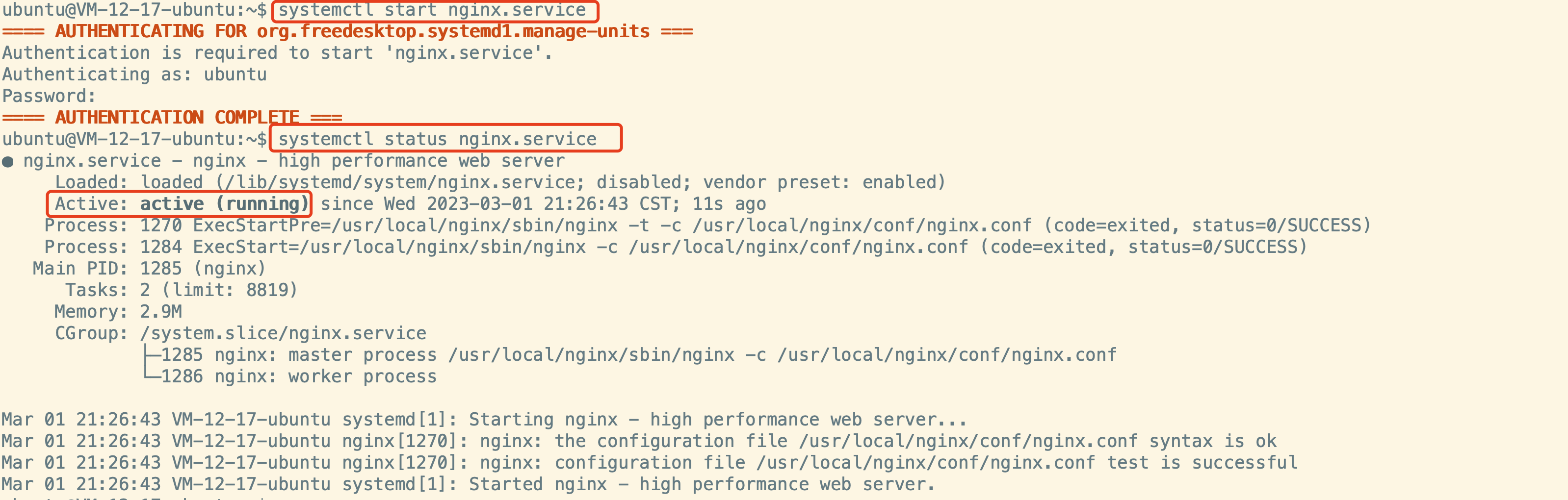 systemctl 启动/停止/重新加载 nginx