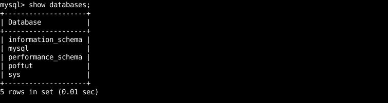 MySQL List/Show  Databases