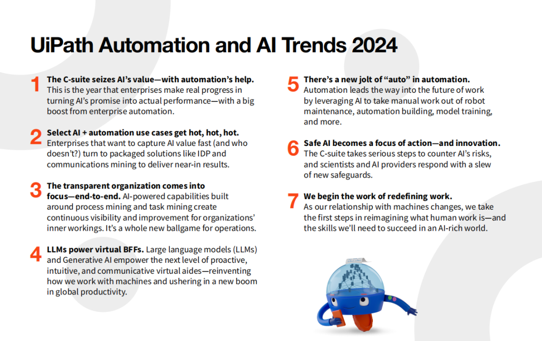 UiPath报告 | 2024年7大自动化和Al趋势