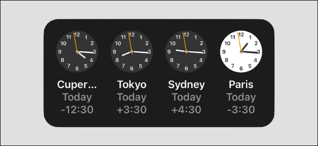 Clock App World Clock Widget for iPhone