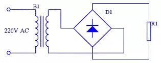 桥式整流简化形成电路图