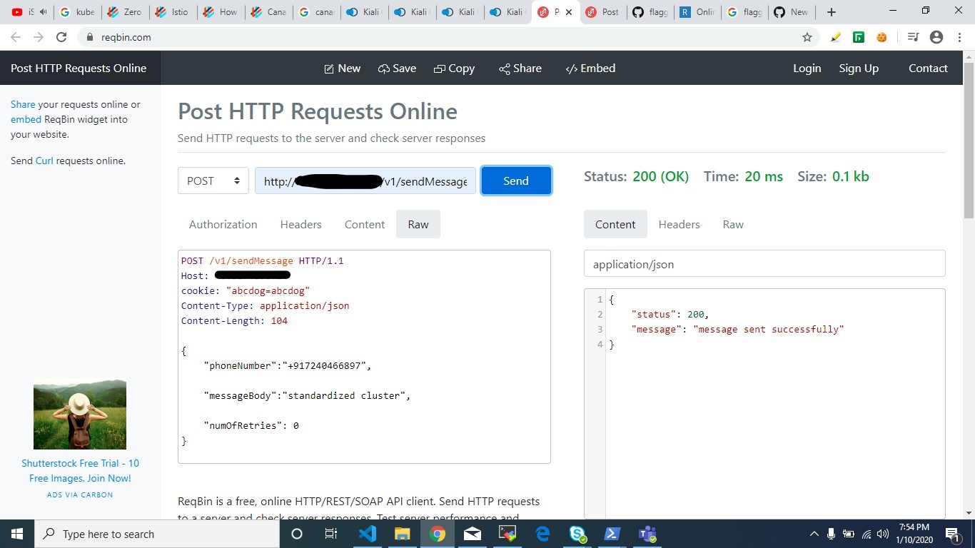 unable to perform istio a b testing