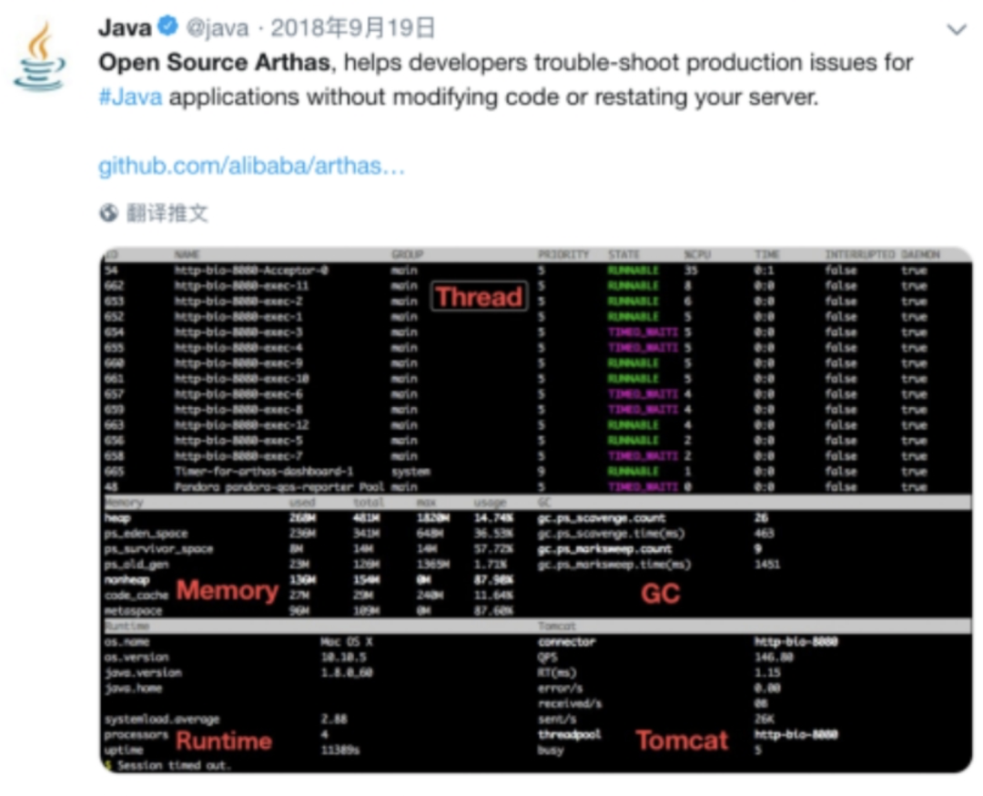 线上简单实用的阿里巴巴 Java 诊断工具 Arthas 强烈推荐使用