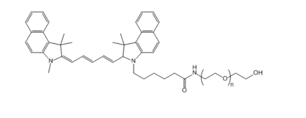 Cy5.5-聚乙二醇-羟基；PEG2000；Cy5.5-PEG-OH结构式以及相关信息介绍