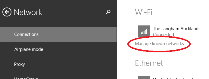 Manage known WiFi Networks is back
