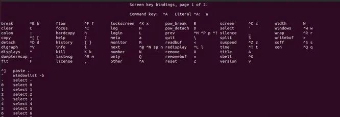 Screen-Command-Parameters