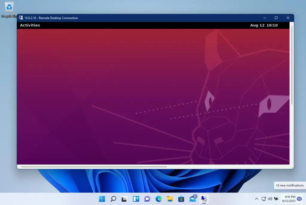 windows 11 remote desktop connection ubuntu desktop