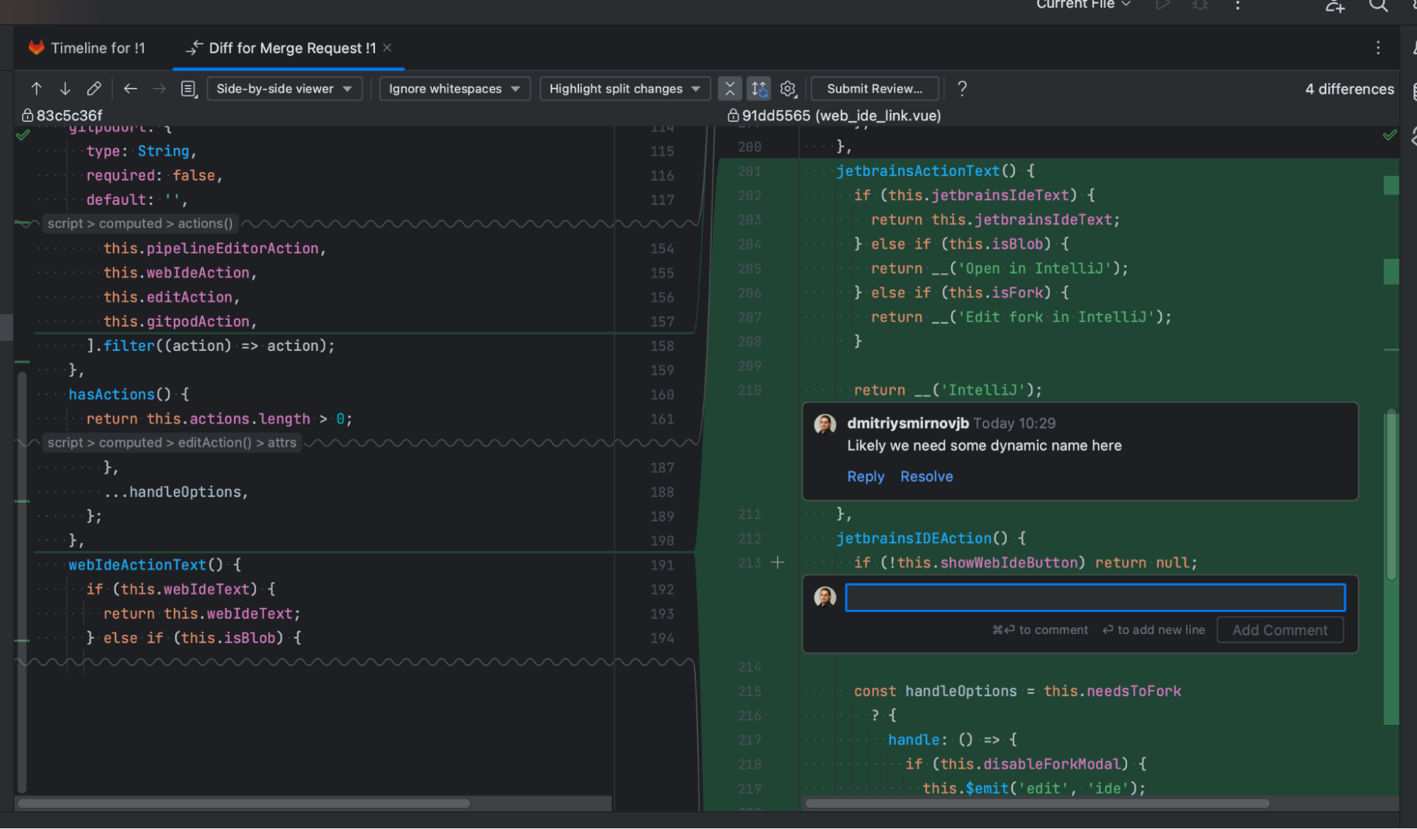 GitLab support in JetBrains IDE