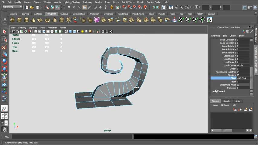 polygon mesh extrusion