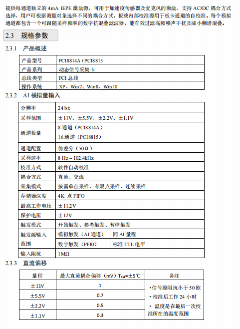 PCI8814A/ PCI8815  动态信号采集卡 _动态数据采集卡_04