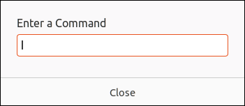 Enter a command dialog