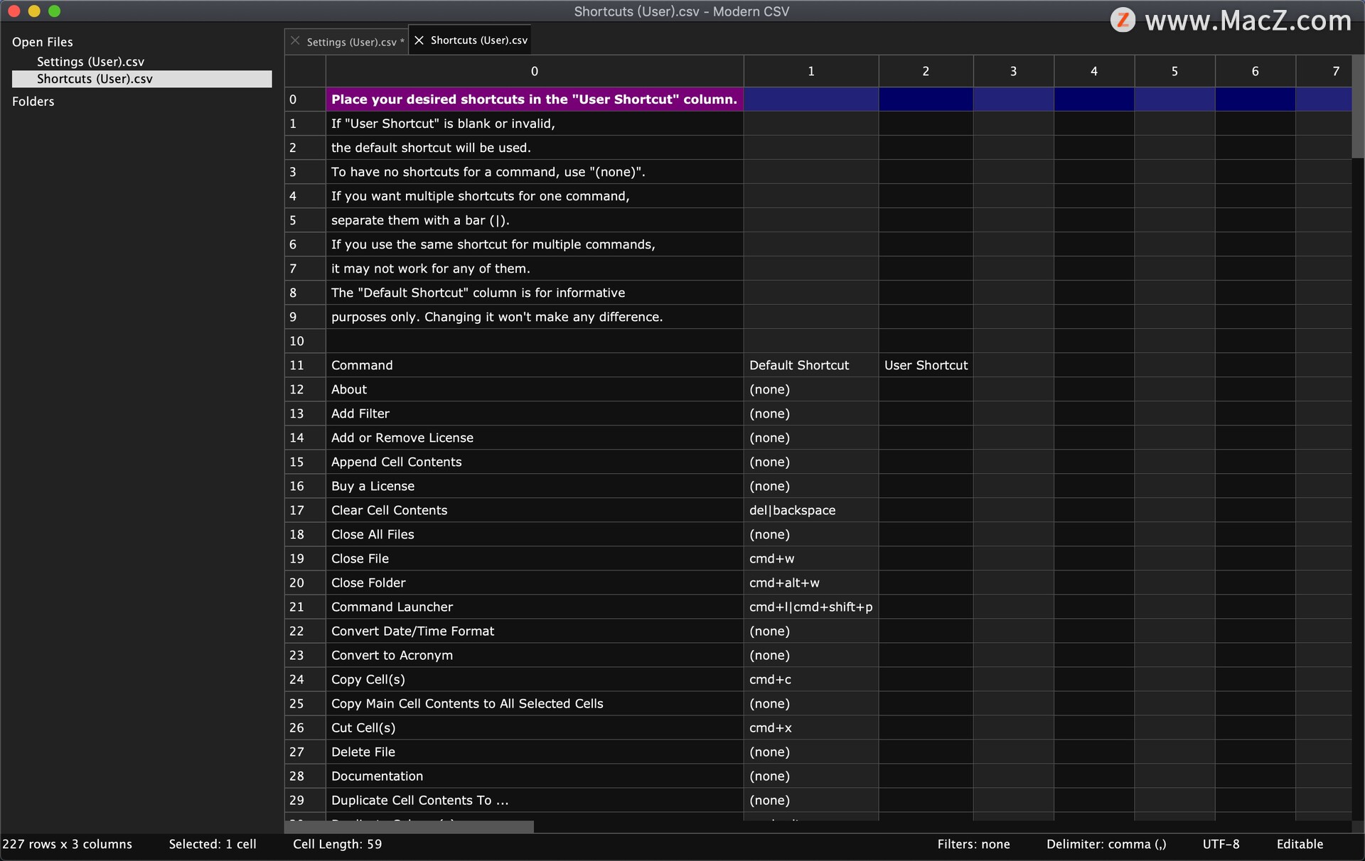 CSV文件编辑器——Modern CSV for mac