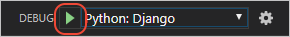 Django教程：在调试工具栏上启动调试/继续箭头