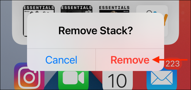 Tap "Remove."