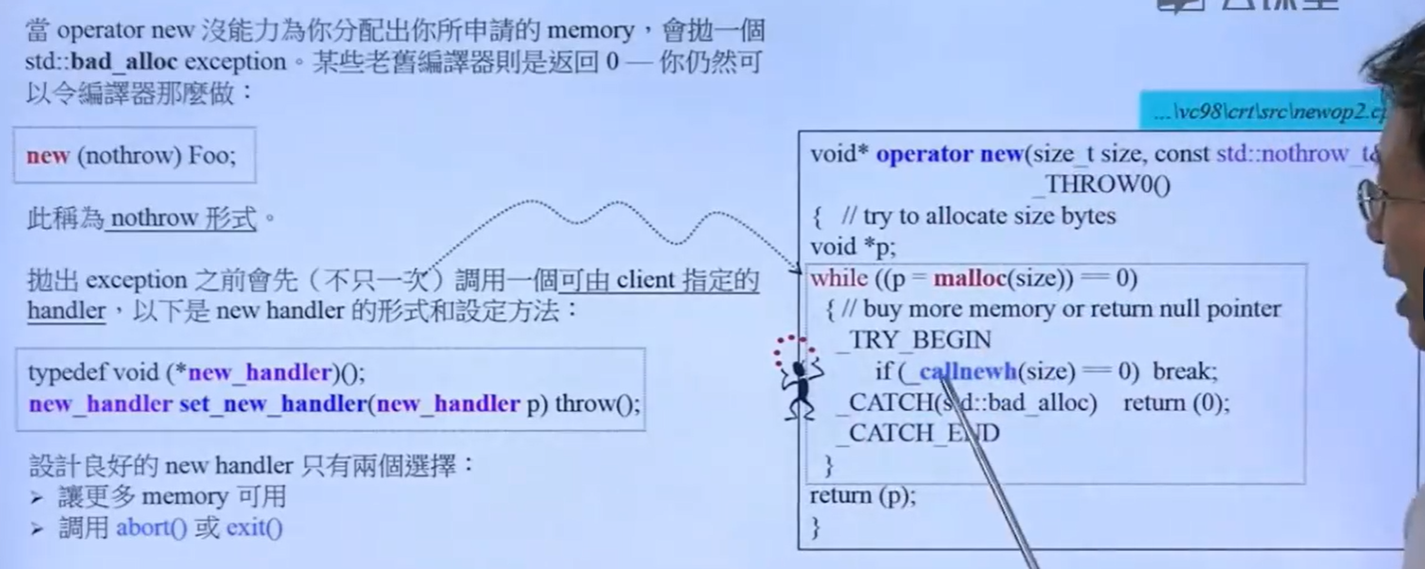 侯捷 | C++ | 内存管理 | 学习笔记（一）: 第一章节 primitives