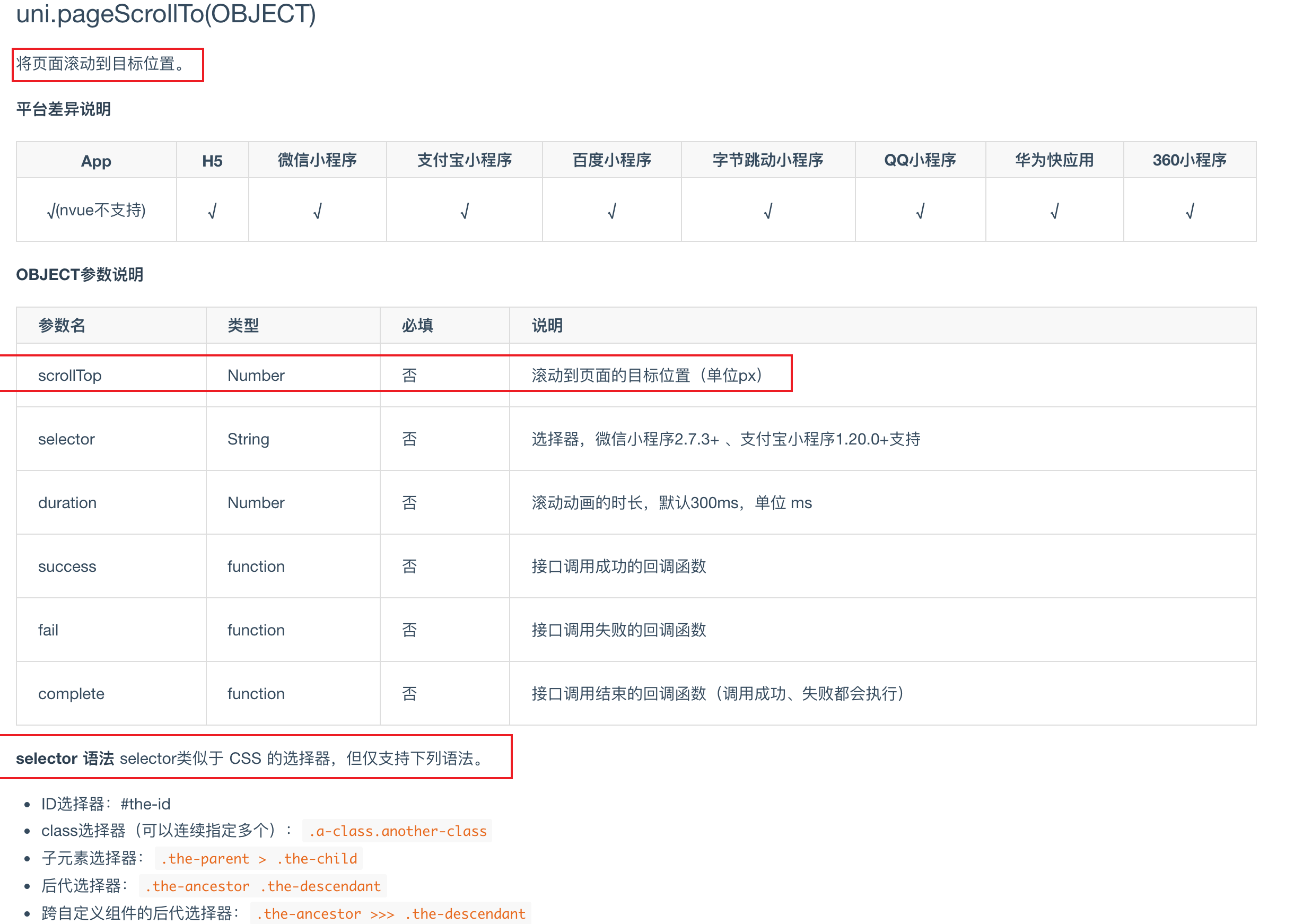 uni-app小程序 点击页面滚动到指定位置