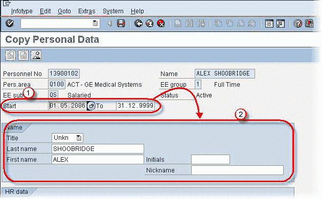 SAP Infotype: Create, Change, Copy, Delete, Overview using PA30, PA20