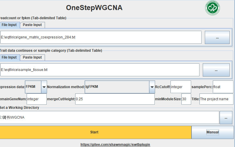 OneStepWGCNA