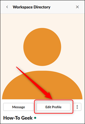 Click "Edit Profile."