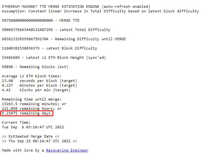 如何把握以太坊合并“准确时间”？TTD，了解一下...