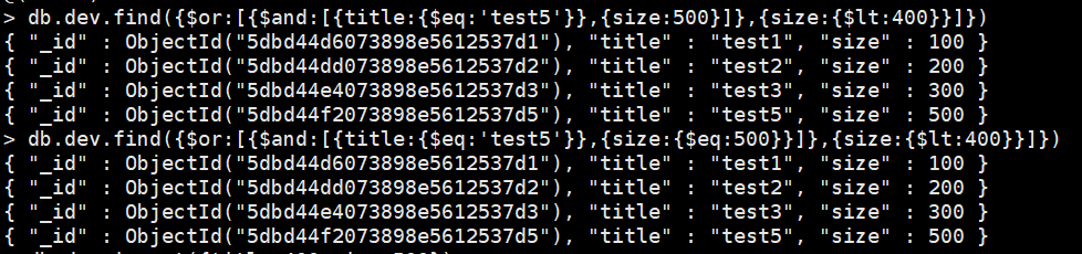 mongodb 输出数组字段_MongoDb文档操作、索引操作