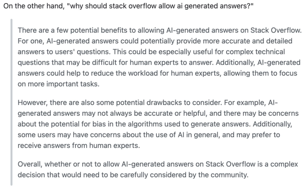 Stack Overflow 临时禁用 ChatGPT 生成内容，网友：人类和AI快打起来！