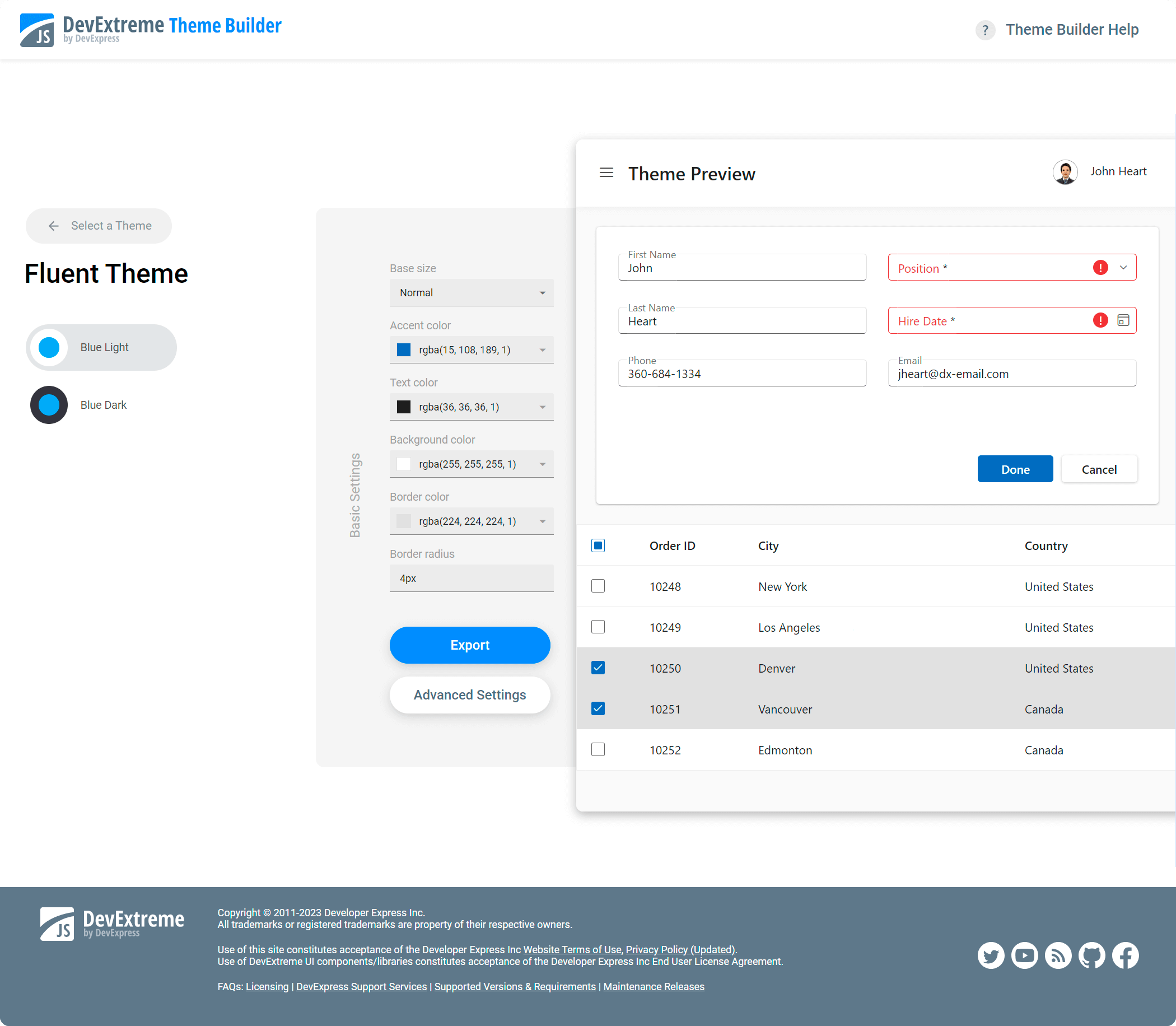 DevExpress ASP.NET Core v23.2新版产品图集