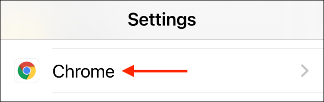 Tap "Chrome."