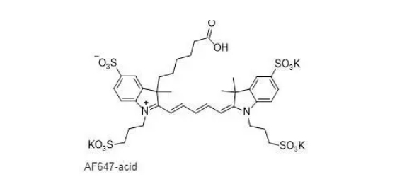 AF647-羧酸，Alexa-Fluor 647-羧酸，适合用于标记蛋白质