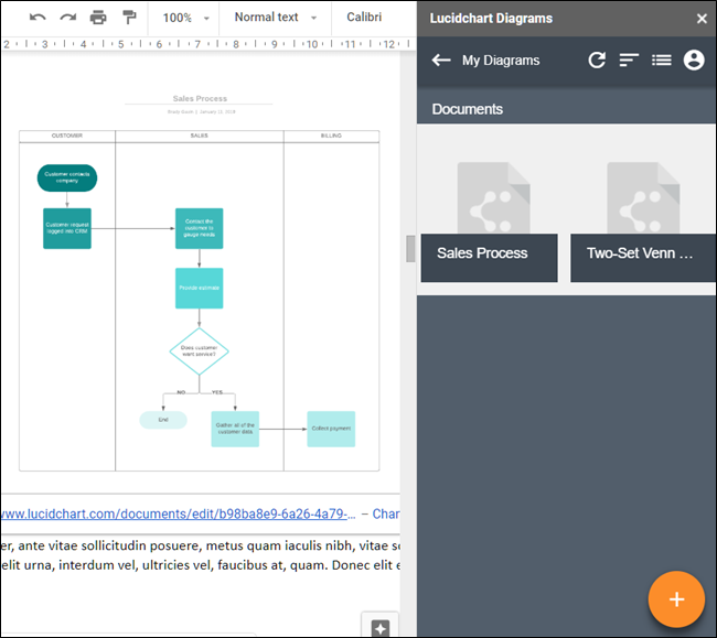 Lucidchart diagrams add-on