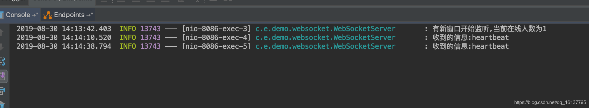 WebSocket服务端数据推送及心跳机制(Spring Boot + VUE)：