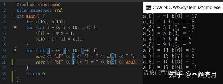 定义整型数组_C++数组的定义与初始化（学习笔记：第6章 01）