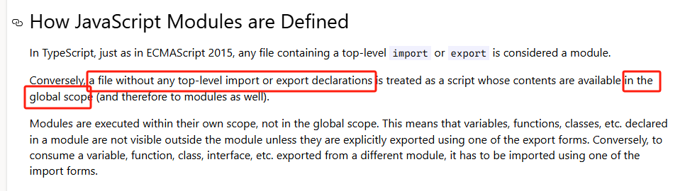 Typescript 模块小知识-global scope