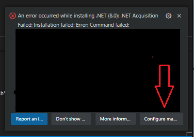 安装.NET时出错