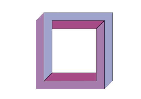 输出以下图案菱形7行34例视觉错觉图案说明了眼见不一定为实