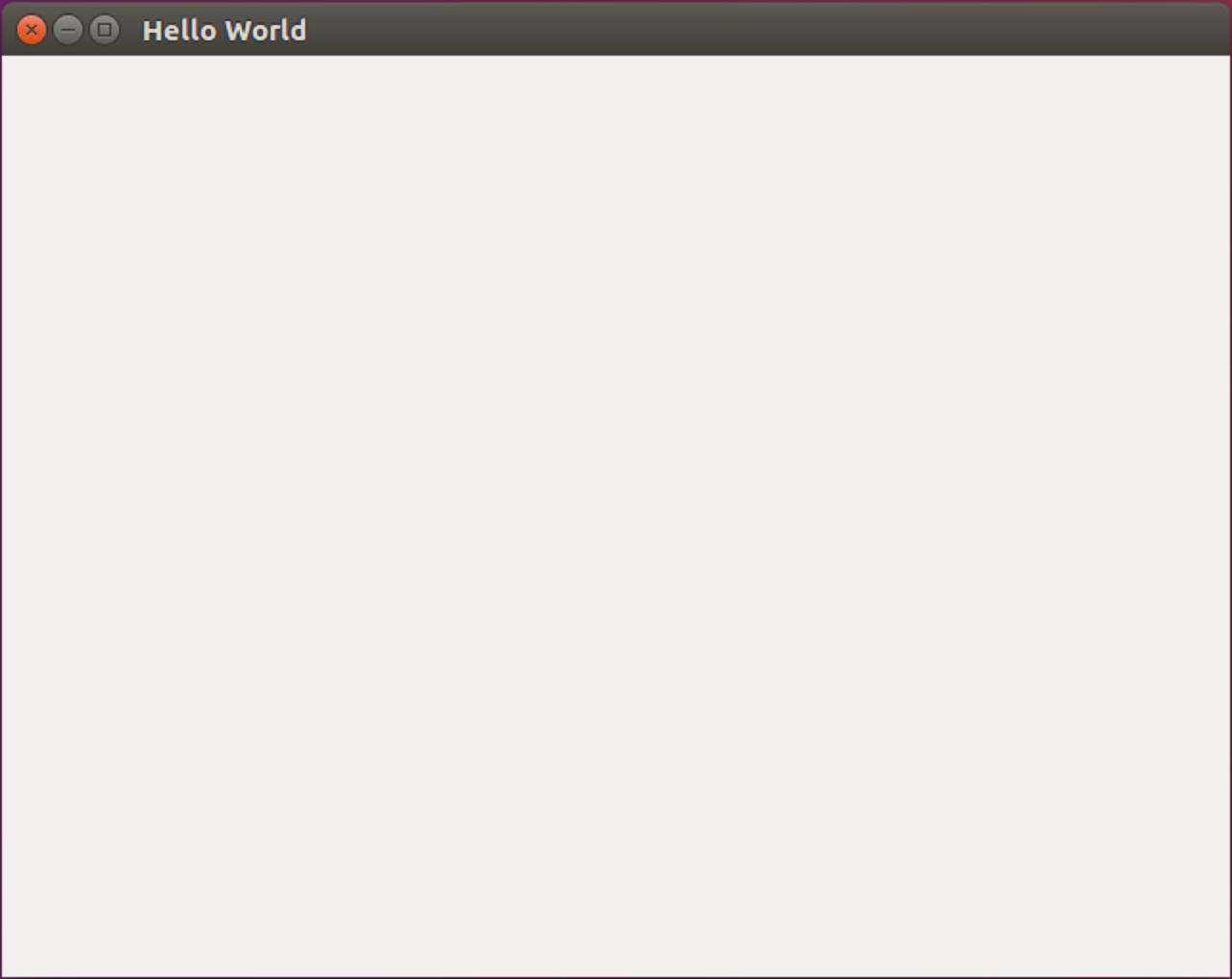 Hello World 教程 1 窗口，在 Linux 上