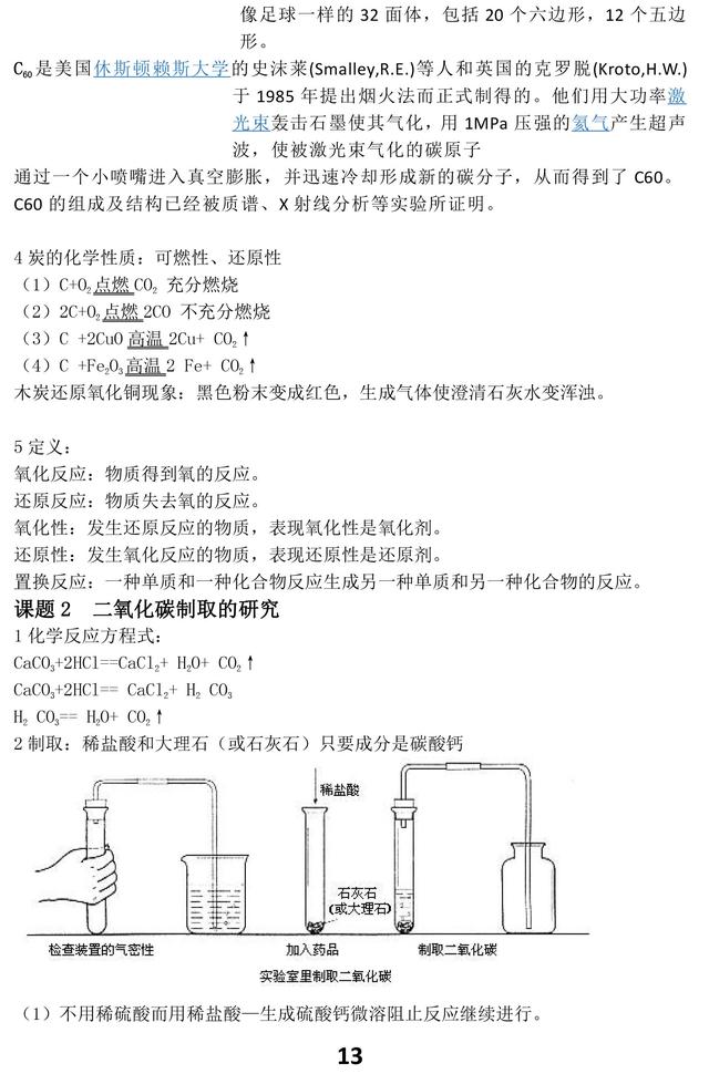 人教版初中化学知识点汇总，重点都在这里了，考试复习一定用得上