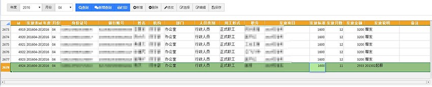 應用於各種工資津貼獎金的發放