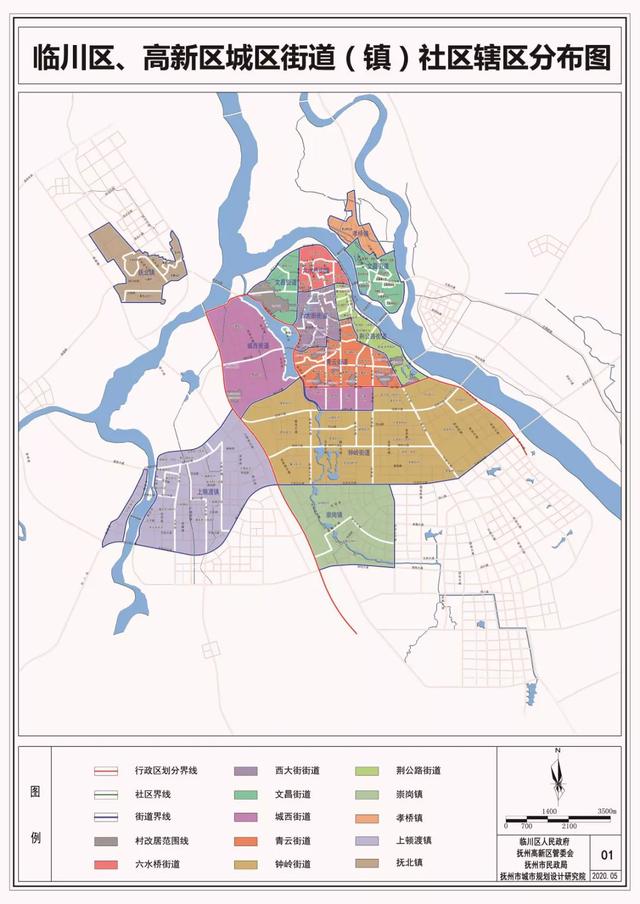 行政区村界线临川区高新区城市管辖界线及部分社区布局优化调整方案