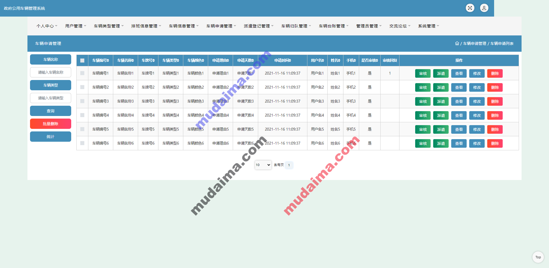 【S104】基于SSM的政府公用车辆管理系统项目源码  java源代码