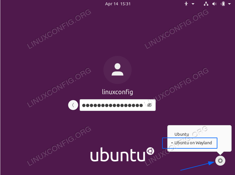 Login to Ubuntu 20.04 using Wayland display server