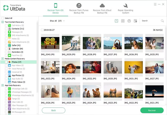最好的 iPhone 照片恢复软件，如 tenorshare ultdata