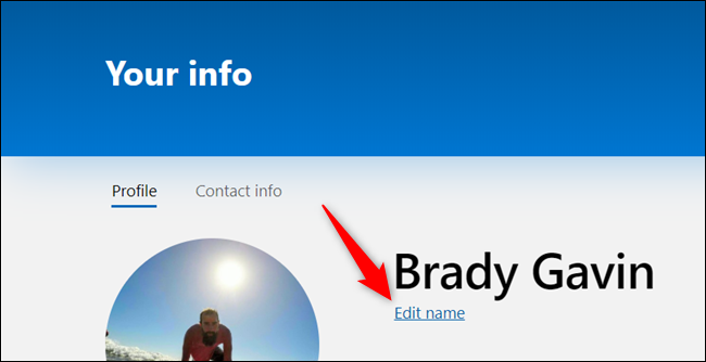 Click "Edit name."