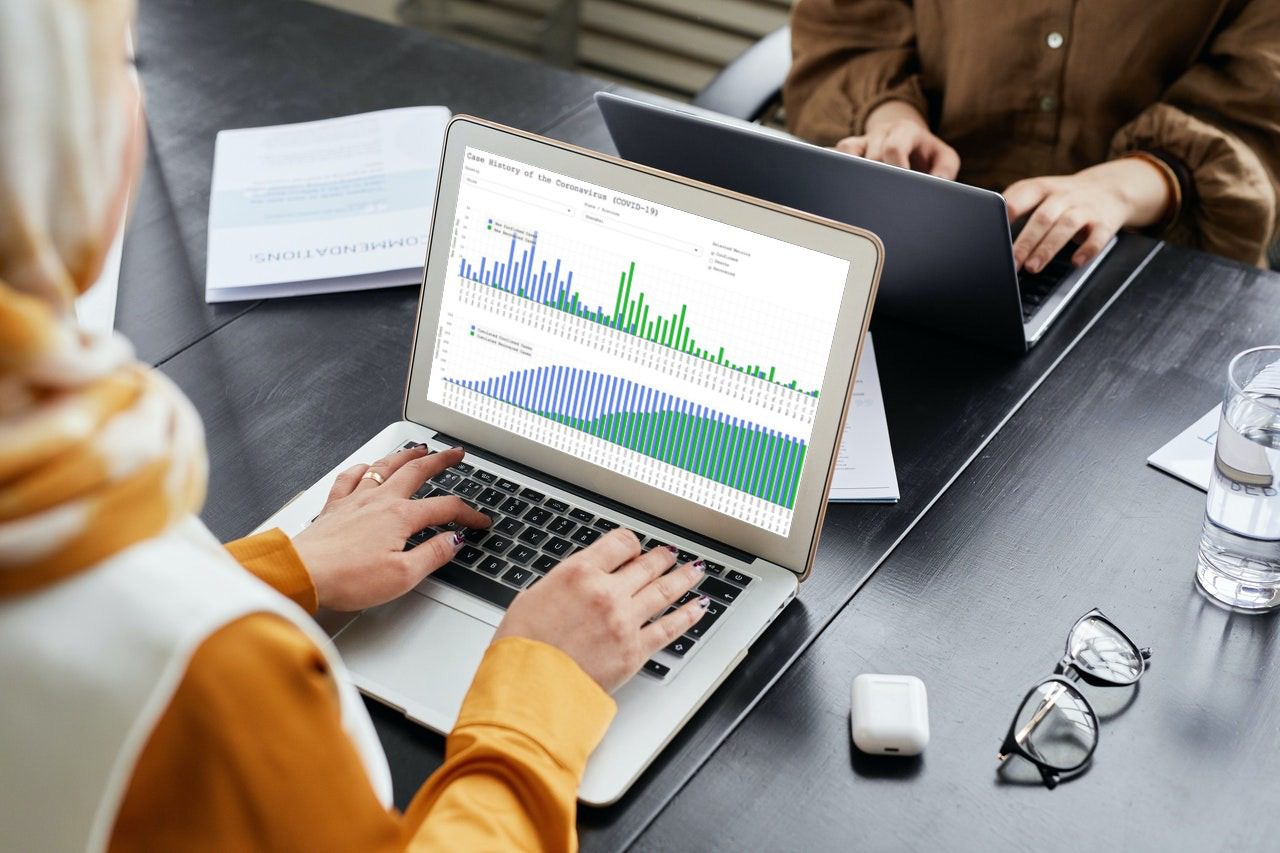 5 Examples Of Best Python Graphs - an image of a laptop showing a bar chart